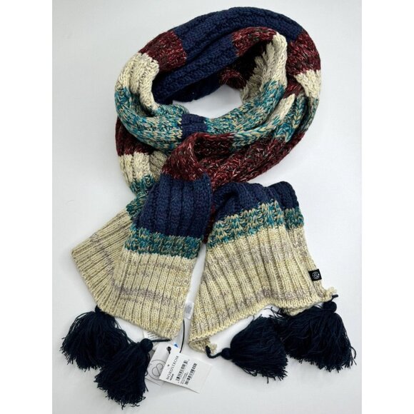Treasure & Bond Women's Striped Long Tassel Scarf Multicolor One Size - Picture 6 of 16